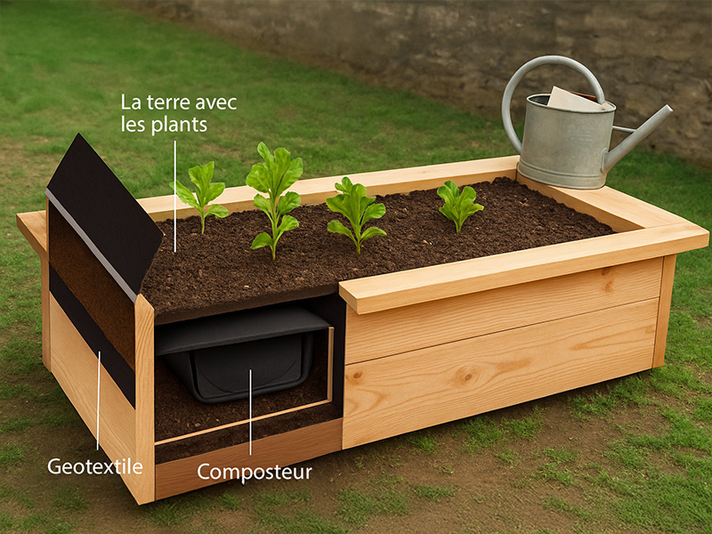 Potager surlev sur mesure
